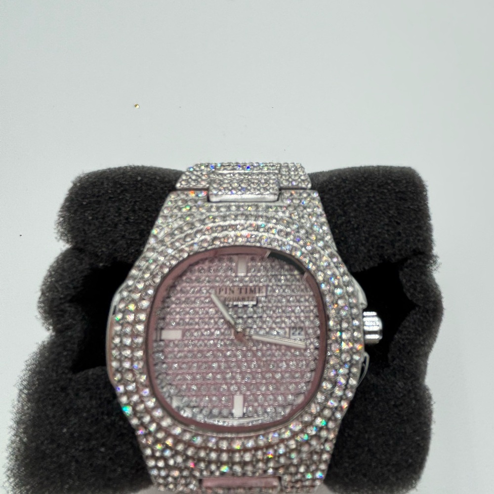 Pin Time Men's Quartz Fashion Watch Rhinestone - Picture 5 of 5